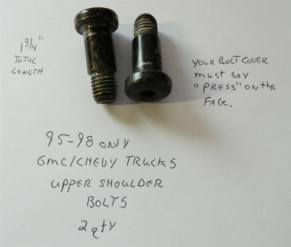 95-98 Chevy GMC Truck Sierra Silverado upper shoulder seat belt BOLT 1 3/4 - Изображение 1 из 1