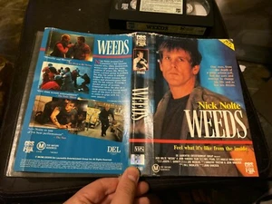 Weeds VHS HBO CBS FOX 1987 Nick Nolte Action Angelo Badalamenti HTF - Picture 1 of 3