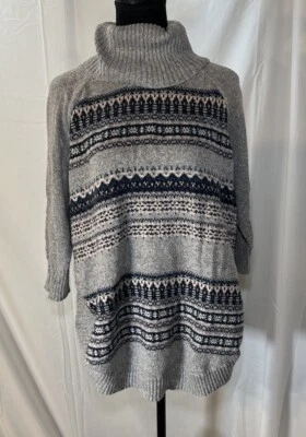 Westport 1962 Grey Turtleneck Knit 3/4 Sleeve Sweater Sz:1X - Image 1 of 2