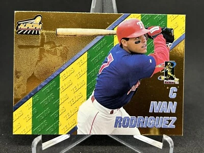 1998 Pacific Aurora Pennant Fever Ivan Rodriguez #7 Texas Rangers Free Shipping - Image 1 of 2