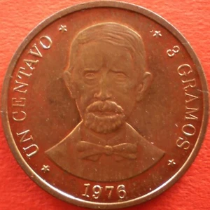 DOMINICAN REPUBLIC 1 CENTAVO 1976 PROOF Dominicana Dominikanische Dominicaine DR - Picture 1 of 2