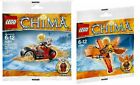 2 LEGO LEGENDS OF CHIMA POLYBAGS-30264-30265-WORRIZ/FRAX MINI FIGURES-