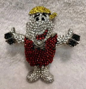 New Large Barney Rubble Hip Hop Iced Out Cartoon Pendant. Very Unique! - Picture 1 of 11