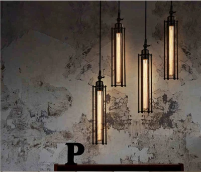 Industrial Retro Chandelier Pendant Ceiling Light Vintage Loft Flute Lampshade - Image 1 of 4