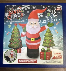 3ft Inflatable Santa Claus With Remote-Rotates With Music-Christmas Decorations - Picture 1 of 3