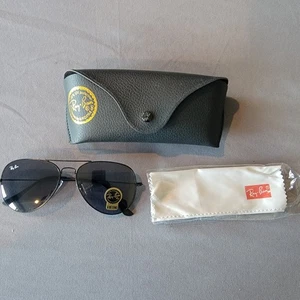 RB3026 Ray Ban Sunglasses 62 14 135 - Black Frame New Aviators Free Shipping - Bild 1 von 10