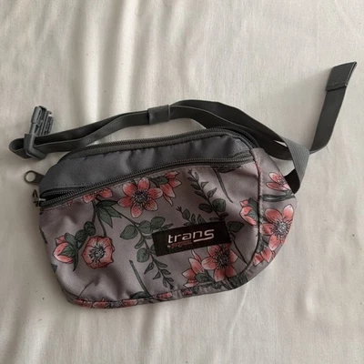 Riñonera Trans By Jansport Bolso Cintura Floral Gris Rosa Ajustable Nuevo sin Etiquetas Foto 1 de 4