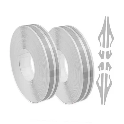 2PCS Pinstripe Tape Car Decorations,Universal Vinyl Pinstripe Tape for Silver - Image 1 of 4