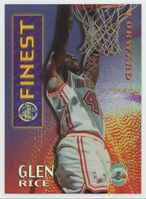 1995-96 Topps Finest Mystery Borderless Refractor Glen Rice Heat #M 18 A1 - Image 1 of 2