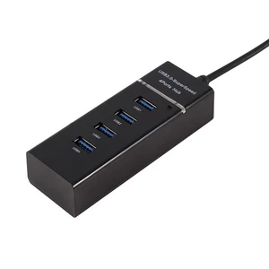 High Speed 4 Port USB 3.0 Hub Converter Adapter Portable Extender For Macboo NEW - Afbeelding 1 van 9