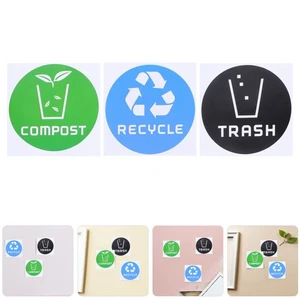 12 Stück Müll Sortierung Aufkleber Dosenkennzeichnung Kunststoff Müll Recycling - Bild 1 von 12