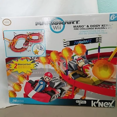 Nintendo Mario Kart Wii Mario & Diddy Kong Fire Challenge Building Set KNEX - Image 1 of 4