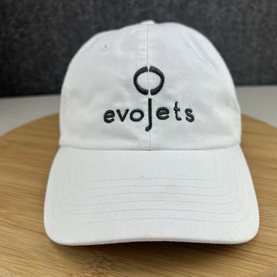 Evojets Private Charter Planes Hat Cap Strapback Adjustable White Aviation Jets - Image 1 of 4