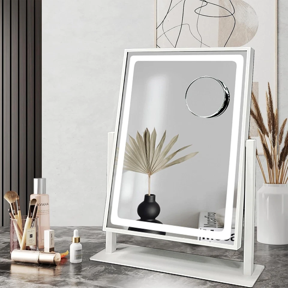 Large Hollywood Vanity Mirror with 3 Lights Modes and Adjustable Brightness