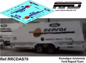 DECAL/CALCA 1/43: Remolque Asistencia Ford Repsol Team - Imagen 1 de 2