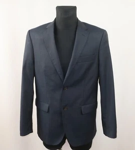 SACOOR BY LORO PIANA MENS SUPER 130'S STRIPED BLUE BLAZER size EU-48 UK-38 US-38 - Picture 1 of 13