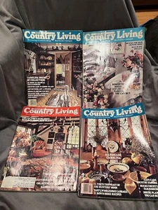 COUNTRY LIVING 1987 Magazine Lot 4 Antiques Farmhouse Collectibles - Picture 1 of 7