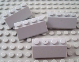 LEGO Lot of 4 Light Bluish Gray 2x4 Slope Pieces - Picture 1 of 1