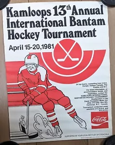 1981 Kamloops 13th Annual International Bantam Hockey Tournament Poster Canada - Picture 1 of 4