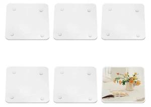 PH PandaHall 6pcs Clear Acrylic Coasters Personalize 4 Home Decor Wedding/Party  - Picture 1 of 9