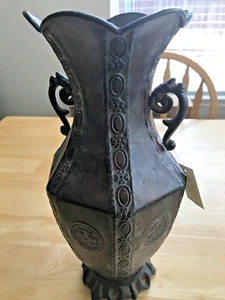 Elegant Expressions Vase With Handles~Faux Copper Finish~ Measures 13" x 6" - Picture 1 of 2