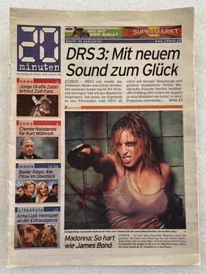 MADONNA GERMAN 20 MINUTEN NEWSPAPER DIE ANOTHER DAY JAMES BOND 2002 - Image 1 of 2