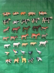 Plastic Farm Animals Bundle x35 - Horses, Goats, Pigs, Sheep, Dogs, Cows, Birds