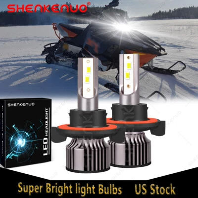 Kit de bombillas LED para moto de nieve Polaris 800 Rush Pro R 2013 2X 6000K H13 Foto 1 de 4