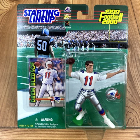 DEADSTOCK Starting Lineup 2000 Drew Bledsoe New England Patriots Action Figure Cover