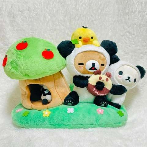 Rilakkuma Plush Panda Sun-X Net Shop Exclusive Panda Relax 2015 Rare Cover