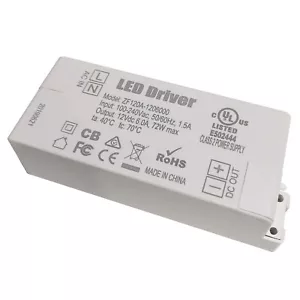 TONGLIDA ZF120A-1206000 72W 100-240VAC AC/DC Adapter LED Driver Lighting Starter - Picture 1 of 4