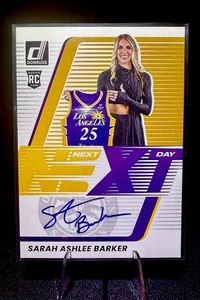 2025 Donruss WNBA Sarah Ashlee Barker Next Day AUTO On Card RC Los Angeles Spark - Bild 1 von 2