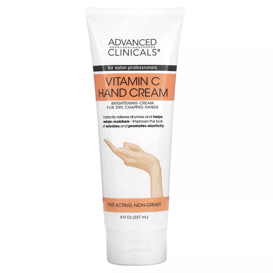 Advanced Clinicals Vitamin C Hand Cream for Dry Chapped Hands 8 Fl Oz (237mL) - Image 1 of 3