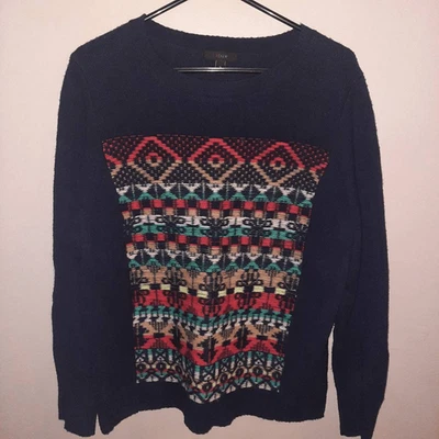 Suéter J Crew Fair Isle 100 % lana talla XL Foto 1 de 4
