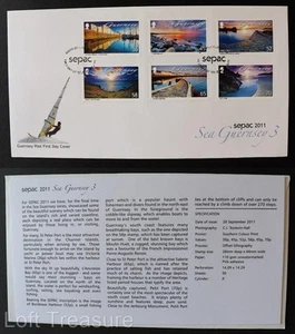 Guernsey Briefmarken: "SEPAC 2011 - Sea Guernsey 3" Ersttagsbrief 2011 - Bild 1 von 3