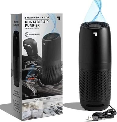 SHARPER IMAGE Portable Air Purifier with True HEPA Air Filter, Quiet Odor... - Image 1 of 4