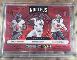 Obsidiana 2024 - Núcleo Derrick Henry, Lamar Jackson, Mark Andrews #19/75 rojo - Imagen 1 de 2