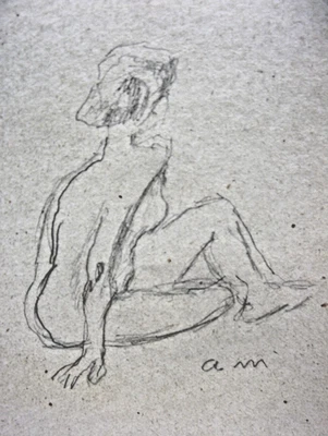 Albert Marquet dessin original à la mine de plomb encadré 10,5 X 15,5 cm - Photo 1/4