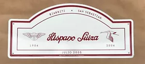 Rallyeschild Auto Car Rallye Hispano Suiza 2005 Rallye Biarritz San Sebastian - Bild 1 von 2