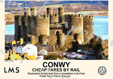 Vintage Style Railway Poster Conwy Castle A4/A3/A2 Print
