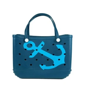 Large Rubber Waterproof Beach Tote Bag, Beach Storage Basket Open Hole Tote Bag - Picture 1 of 2