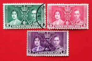 Canada Newfoundland #230-232 Coronation - Omnibus Issue Used - Picture 1 of 1