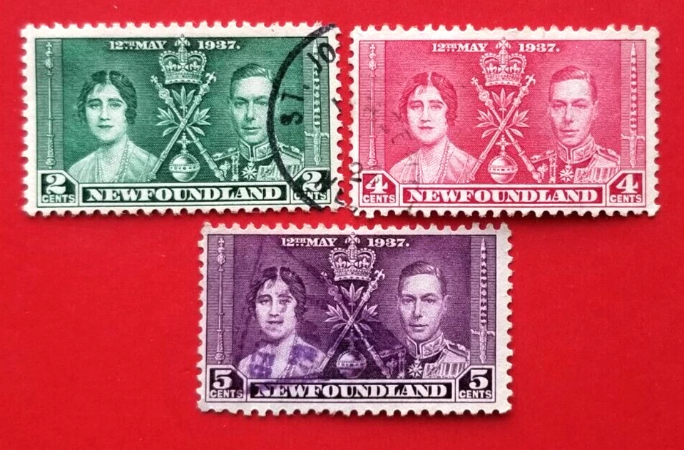 Canada Newfoundland #230-232 Coronation - Omnibus Issue Used - Image 1 of 1
