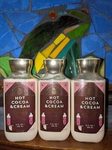 3x Bath and & Body Works Hot Cocoa & Cream Lotion Cream Rare LOT x3 - Picture 1 of 1