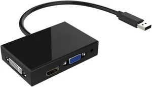 USB 3.0 Dual Video Graphics Card Adapter W/ 1080P DVI VGA Output For PC Windows - Picture 1 of 7