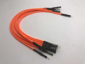 Shakmods Front Panel Orange Sleeved Power Reset HDD LED Extension Cable 30cm UK - Picture 1 of 5