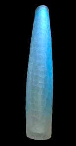 Murano Vase Vivarini Formia Murano ~Art Glass Lite Blue 59cm H ~ Makers Label - Picture 1 of 12