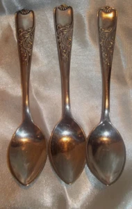 Lot of 3 1847 Rogers Brothers Silver Plated Grapefruit Spoons - Picture 1 of 5