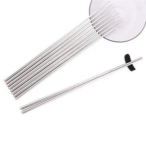 Palillos de acero inoxidable no magnéticos - 21 cm diseño de giro chino/japonés - Imagen 1 de 10