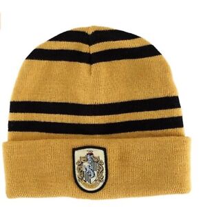  elope Harry Potter Hufflepuff House Patch Beanie Yellow NEW!! OFFICIAL MERCHAND